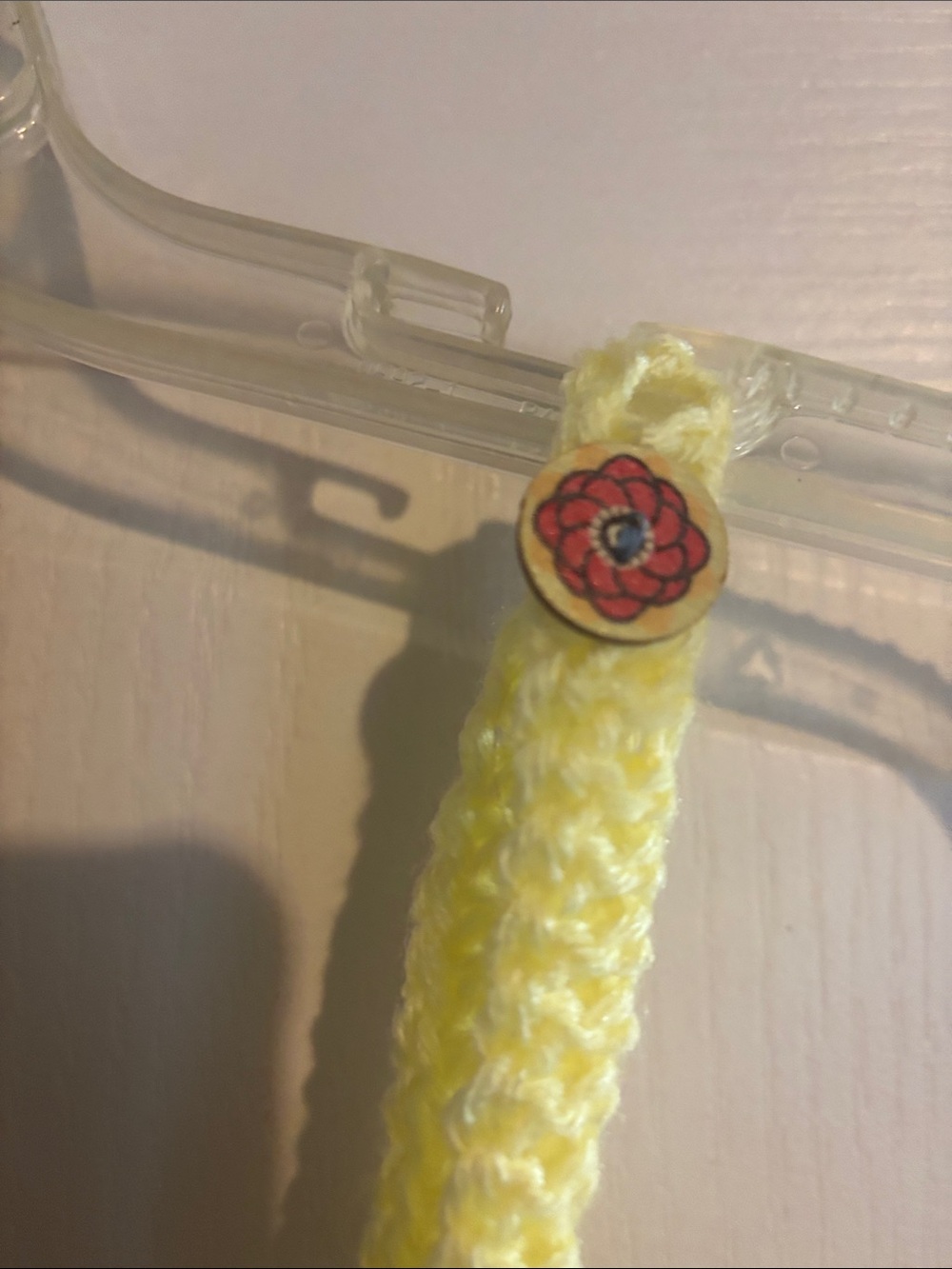 Handmade Red Crochet Diamond-Panel Tank Top with Yellow Trim - Picture 2 of 5